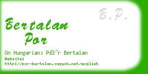 bertalan por business card